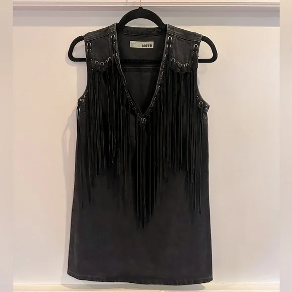 Topshop | Dresses | Topshop Moto Denim Fringe Mini Dress | Poshmark Topshop | Dresses | Topshop Moto Denim Fringe Mini Dress | Poshmark